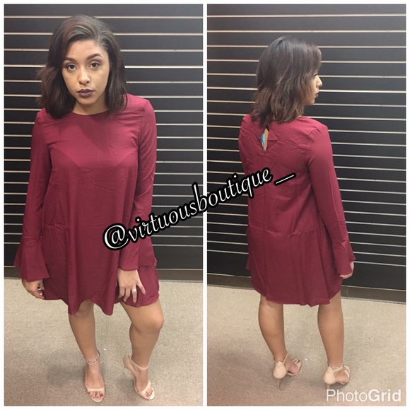 Women’s Burgundy Dress - Picture 1 of 4